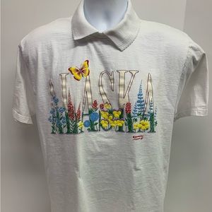 Vintage Jerzees Alaska T-shirt Made in USA Size Large